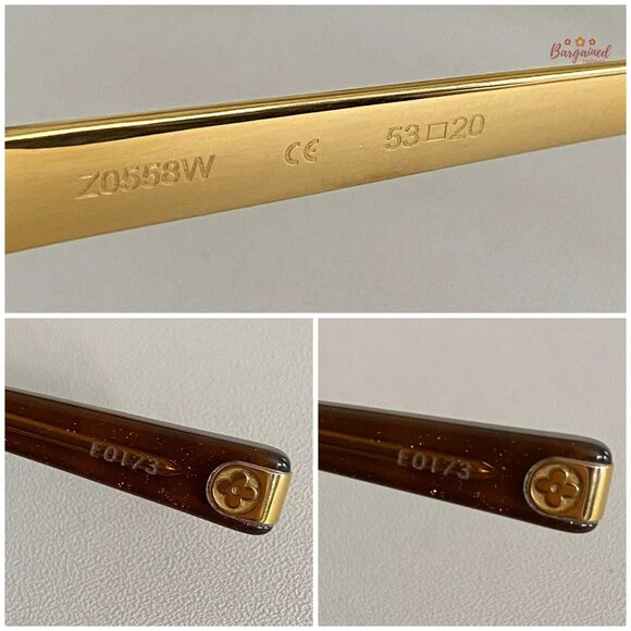 Authentic LOUIS VUITTON Brown/Beige Leopard Spotted Acetate Sunglasses Z0558W - Picture 8 of 12